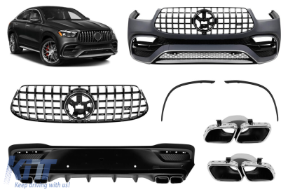 Pachetul GLE63 A Design potrivit pentru Mercedes GLE Coupe C167 după 2019 pentru modelul echipat cu bara spate A Design line Performance AutoTuning