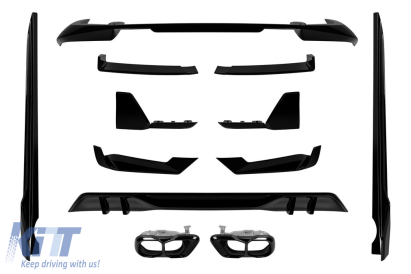 Pachet Aero tip M Performance Design Design potrivit pentru BMW X5 G05 după 2023 pentru barele M-technik, lac negru Performance AutoTuning
