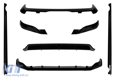 Pachet Aero tip Black Knight potrivit pentru BMW X7 G07 după 2023 pentru bare M, lac negru Performance AutoTuning