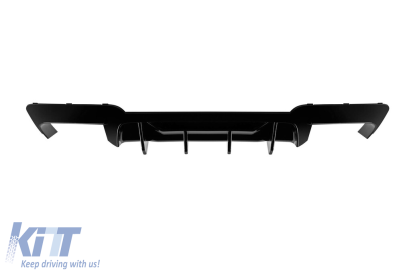 Difuzor tip M5 potrivit pentru bara spate M Technik a BMW Seria 5 F10 sedan, F11 break 2010-2017 -oo-oo-, lac negru Performance AutoTuning