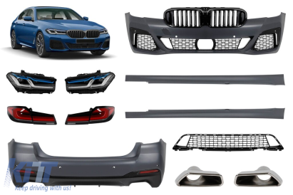 Pachet M Technik potrivit pentru BMW Seria 5 G30 sedan 2017-2020 conversie la G30 LCI după 2021 Performance AutoTuning