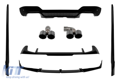 Pachet Aero potrivit pentru BMW X3 G01 LCI după 2021 pentru modelul echipat cu bare M tech, vopsea neagră Performance AutoTuning