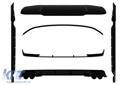 Pachet Aero potrivit pentru BMW X1 U11 după 2023, lac negru, potrivit pentru modelul cu bare de protecție M tech Performance AutoTuning