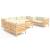 Set mobilier grădină cu perne crem, 9 piese, lemn masiv de pin GartenMobel Dekor