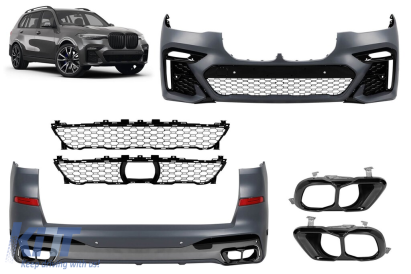 Pachet M tech potrivit pentru BMW X7 G07 2019-2022 cu capace negre Performance AutoTuning