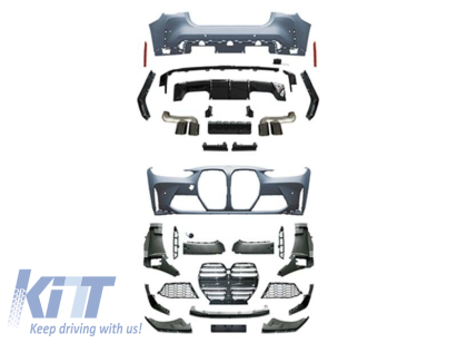 Kit caroserie M4 potrivit pentru BMW 4 series G26 Gran Coupe după 2021 cu ieșiri de evacuare negre Performance AutoTuning