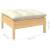 Set mobilier grădină cu perne, 4 piese, crem, lemn de pin GartenMobel Dekor