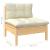 Set mobilier grădină cu perne, 4 piese, crem, lemn de pin GartenMobel Dekor