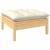 Set mobilier grădină cu perne, 4 piese, crem, lemn de pin GartenMobel Dekor