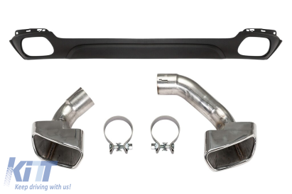 Difuzor spate stil M cu ieșiri de evacuare potrivit pentru bara spate standard potrivit pentru BMW X5 F15 2014-2018 -o--o- Performance AutoTuning