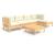 Set mobilier grădină cu perne crem, 6 piese, lemn masiv de pin GartenMobel Dekor