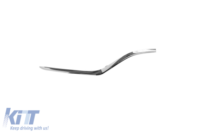 Set de trimuri cromate potrivit pentru bara de protecție frontală A Design pe Mercedes GLE Coupe C292 2015-2019, stânga, centrală și dreapta Performance AutoTuning