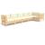 Set mobilier grădină cu perne crem, 6 piese, lemn de pin GartenMobel Dekor