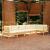Set mobilier grădină cu perne crem, 6 piese, lemn de pin GartenMobel Dekor
