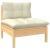 Set mobilier grădină cu perne crem, 6 piese, lemn de pin GartenMobel Dekor