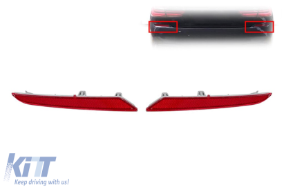 Set de reflectoare potrivit pentru bara de protecție M din spate la BMW Seria 7 G11, G12 după 2015, stânga și dreapta Performance AutoTuning