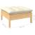Set mobilier grădină cu perne crem, 6 piese, lemn de pin GartenMobel Dekor