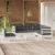 Set mobilier de grădină cu perne, 6 piese, alb, lemn de pin GartenMobel Dekor