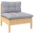 Set mobilier grădină cu perne gri, 7 piese, lemn masiv de pin GartenMobel Dekor
