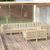 Set mobilier grădină cu perne crem, 9 piese, lemn masiv de pin GartenMobel Dekor