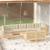 Set mobilier grădină cu perne crem, 10 piese, lemn masiv de pin GartenMobel Dekor
