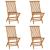 Set de mobilier de exterior pliabil, 5 piese, lemn masiv de tec GartenMobel Dekor