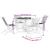 Set de mobilier de exterior pliabil, 5 piese, lemn masiv de tec GartenMobel Dekor