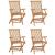 Set de mobilier de exterior pliabil, 5 piese, lemn masiv de tec GartenMobel Dekor