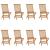 Scaune pliabile de grădină, 8 buc., lemn masiv de tec GartenMobel Dekor