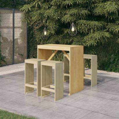 Set mobilier de bar de grădină, 5 piese, lemn de pin tratat GartenMobel Dekor