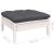 Set mobilier de grădină cu perne, 8 piese, alb, lemn masiv pin GartenMobel Dekor