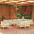 Set mobilier grădină cu perne crem, 10 piese, lemn masiv de pin GartenMobel Dekor