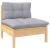 Set mobilier de grădină cu perne gri, 8 piese, lemn masiv pin GartenMobel Dekor