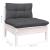 Set mobilier grădină cu perne, 10 piese, alb, lemn masiv pin GartenMobel Dekor