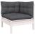 Set mobilier grădină cu perne, 12 piese, alb, lemn masiv pin GartenMobel Dekor
