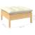 Set mobilier grădină cu perne crem, 10 piese, lemn masiv de pin GartenMobel Dekor