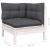 Set mobilier grădină cu perne, 12 piese, alb, lemn de pin GartenMobel Dekor