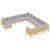 Set mobilier de grădină cu perne gri, 12 piese, lemn de pin GartenMobel Dekor