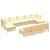 Set mobilier grădină cu perne crem, 10 piese, lemn de pin GartenMobel Dekor
