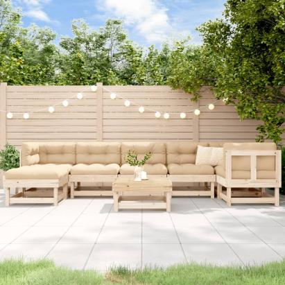 Set mobilier de grădină din 8 piese, lemn masiv de pin GartenMobel Dekor