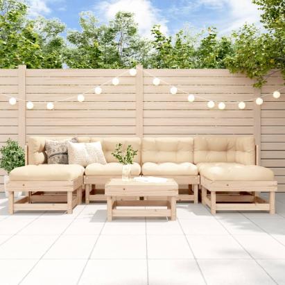 Set mobilier de grădină, 7 piese, lemn masiv de pin GartenMobel Dekor