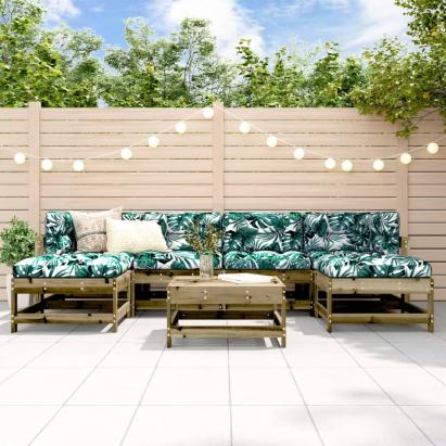 Set mobilier de grădină, 7 piese, lemn de pin tratat GartenMobel Dekor