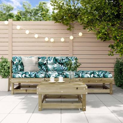 Set mobilier relaxare de grădină, 4 piese, lemn de pin tratat GartenMobel Dekor