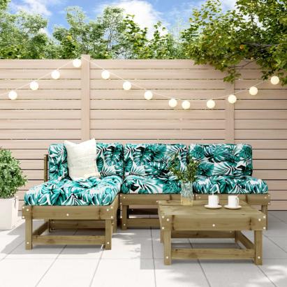 Set mobilier relaxare pentru grădină 5 piese lemn de pin tratat GartenMobel Dekor