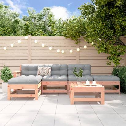 Set mobilier relaxare grădină, 6 piese, lemn masiv Douglas GartenMobel Dekor
