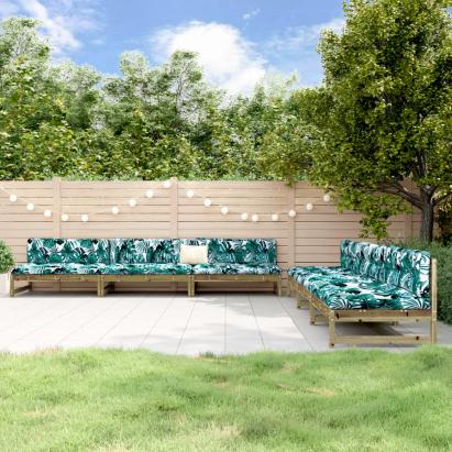 Set mobilier relaxare de grădină, 6 piese, lemn de pin tratat GartenMobel Dekor