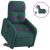 Fotoliu electric masaj rabatabil / ridicare verde închis textil GartenMobel Dekor
