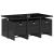 Set mobilier de grădină cu perne, 7 piese, negru, poliratan GartenMobel Dekor