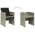 Set mobilier de grădină cu perne, 7 piese gri deschis poliratan GartenMobel Dekor
