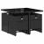 Set mobilier de grădină cu perne, 9 piese, negru, poliratan GartenMobel Dekor